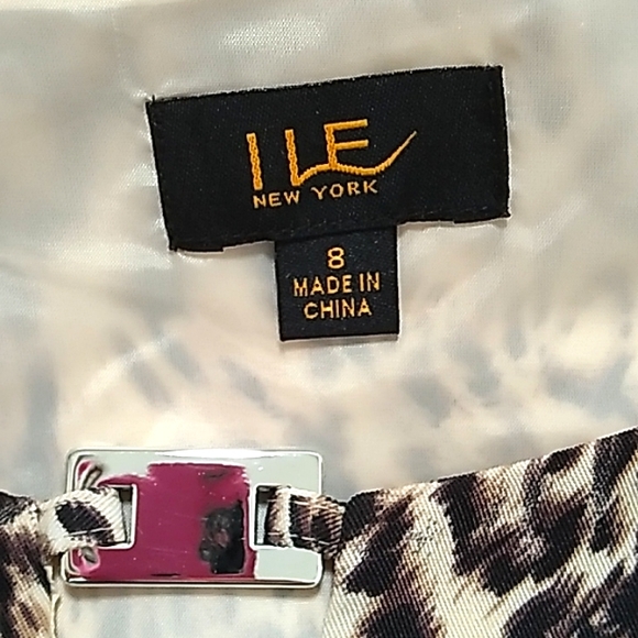 I LE New York Animal Print Dress. Size 8 - Picture 11 of 12